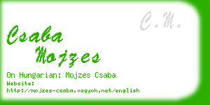 csaba mojzes business card